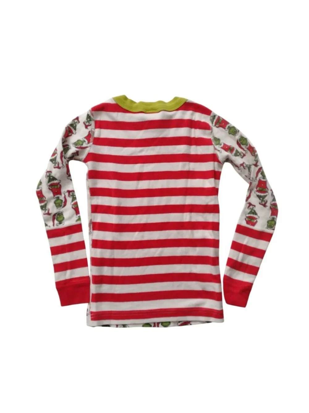 Hanna Andersson Grinch Pajamas Sz 6-7 Mixed Print Christmas Long John Pjs
